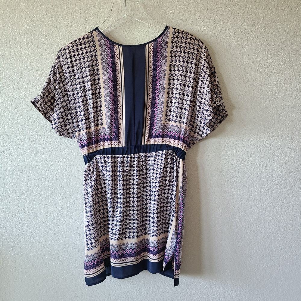 Anthropologie Meadow Rue Kimono Blouse SZ Small 100% Silk Side Zipper Floral - Picture 11 of 13
